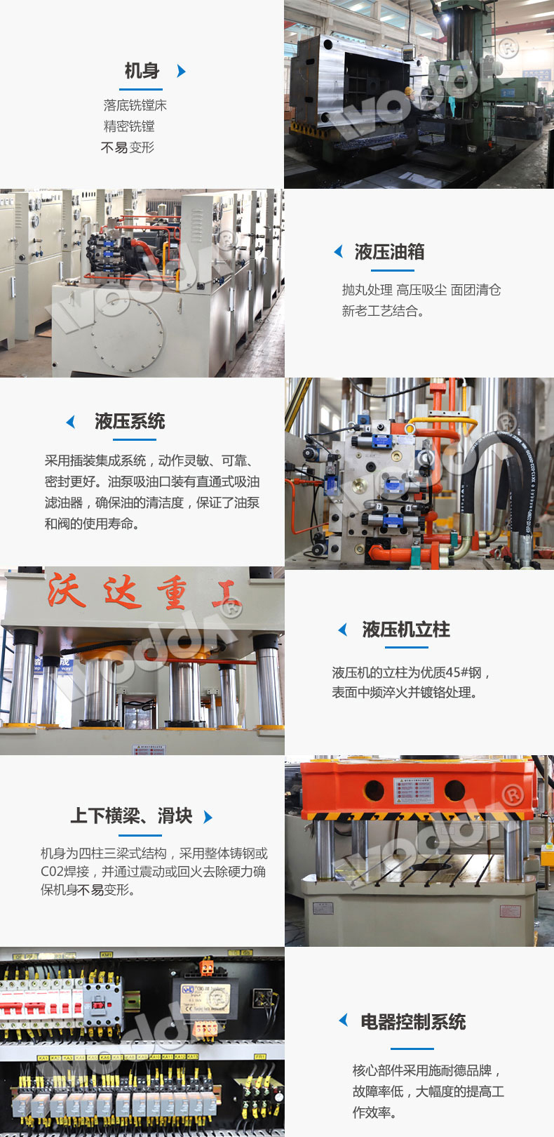 630噸四柱拉伸液壓機細節